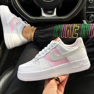 Zapatillas nike airforce blanco/rosa/gris