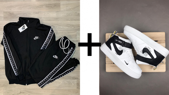 PACK NAVIDAD LIMITADO - Conjunto de Nike + Air Force bota Blancas y negras