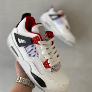 Jordan 4 Blancas y rojas